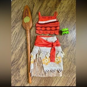 Disney Store Moana Dress with accesories